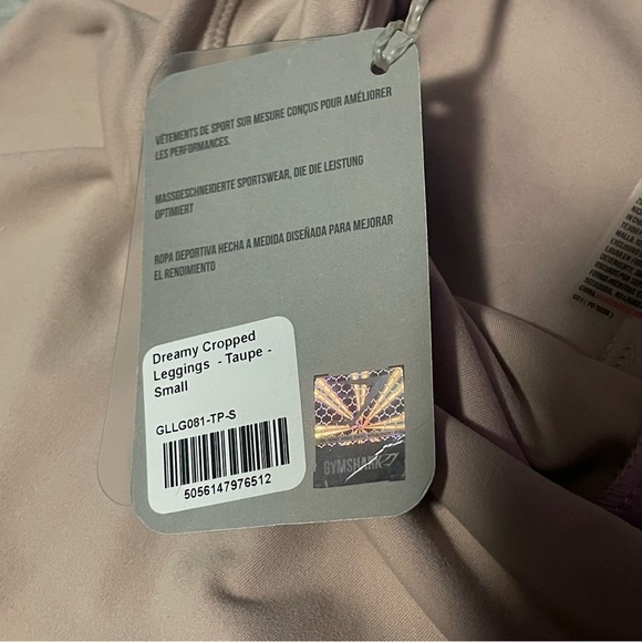 Gymshark dreamy cropped leggings size small in taupe NWT - Picture 7 of 9